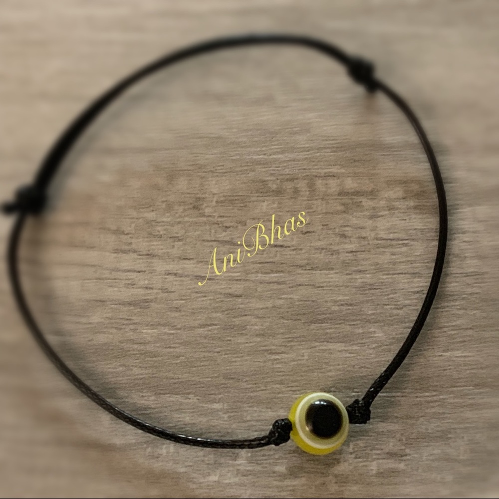 Evil Eye Protection Wax Cord Bracelet